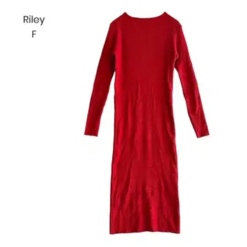 원피스 리브 니트 데이트 외출 끈 리본 F 1266