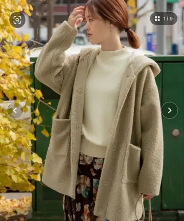 URBAN RESEARCH DOORS 부클레 후드 코트 보아 코트