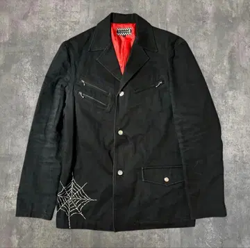 빈티지 자켓 스파이더 디자인 블루종 구제 의류