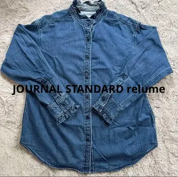 저널 스탠다드 리룸 데님 프릴 블라우스 슬로브 이에나