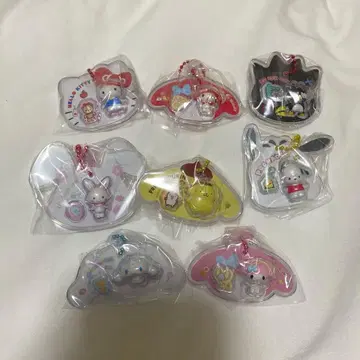 산리오 캐릭터즈 패키지 참 & 초코 보로 8종 세미 컴프