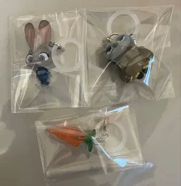 3개 세트. 주토피아. 메지루시 액세서리