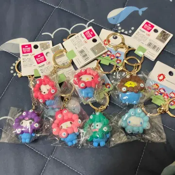 산리오 미야쿠미야쿠 파스텔 컬러 키링 7종 컴플리트