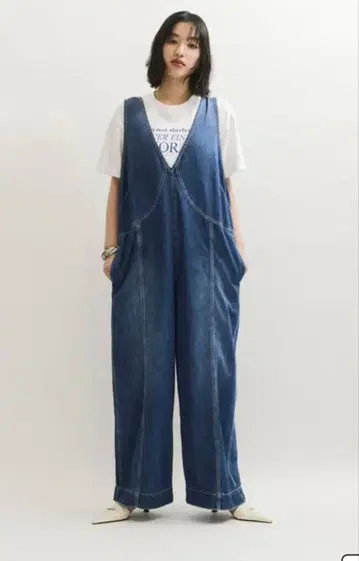 [지속가능성] 라이트 온스 데님 올인원 38 사이즈