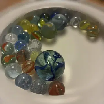 구슬 여러 가지 클리어 컬러 25개