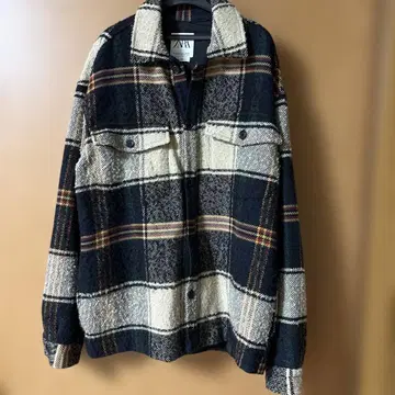 ZARA 체크 무늬 자켓