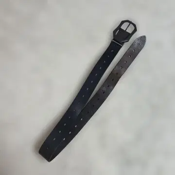 다크 브라운 가죽 벨트 사각형 버클