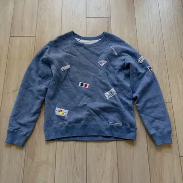 마드모아젤 논논 와펜 맨투맨 트레이닝복 블루