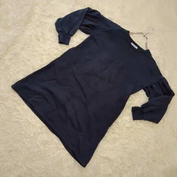 어반 리서치 서니 라벨 소매 볼륨 맨투맨 미니 원피스 F