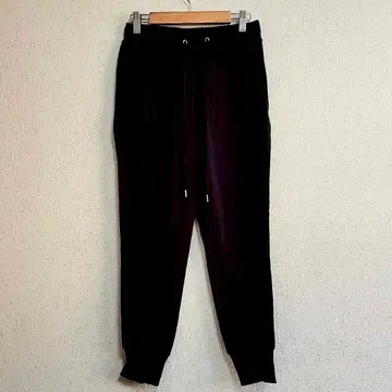 지유 맨투맨 이지 팬츠 면 100% 블랙 M 허리밴딩 테이퍼드