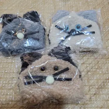 복슬복슬 고양이 파우치 그레이