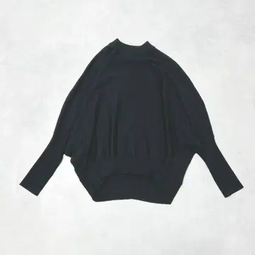 Liesse 모크넥 돌먼 빅 니트 풀오버 블랙