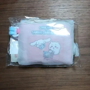 치이카와 x 산리오 캐릭터즈 컴팩트 지갑 시나몬
