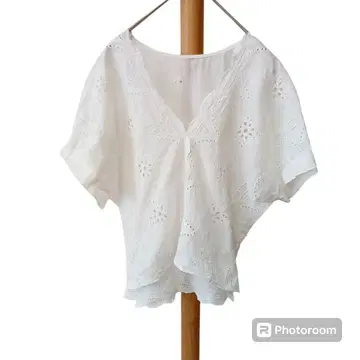 Vis 비스 [ F ] 티셔츠 레이스 V넥 여성용 USED 구제 의류