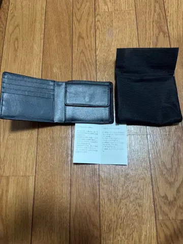 블랙 가죽 이단 접이식 지갑 블랙 심플 상자 남성용 아이템 선물