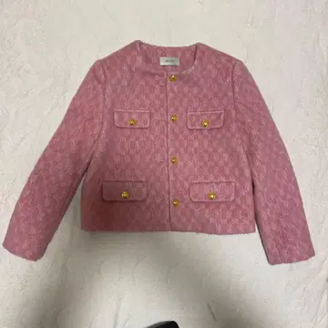 MEICAI 핑크 노카라 자켓