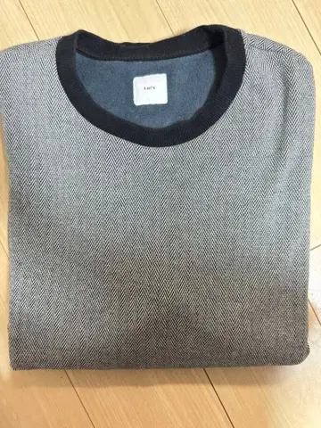 Lui's 헤링본 니트 스웨터 그레이 블랙