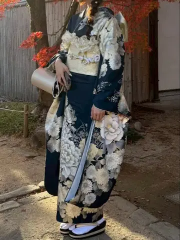 후리소데 성인식 풀세트 루나노아 네이비 컬러