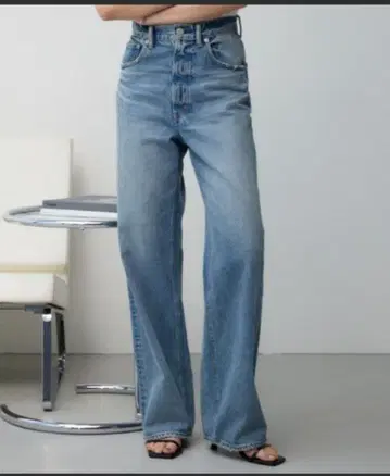 AZUL DENIM 하이웨스트 와이드 데님