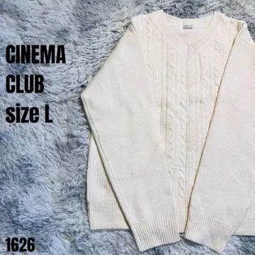 CINEMA CLUB 시네마 클럽 케이블 니트 아이보리 L 1626