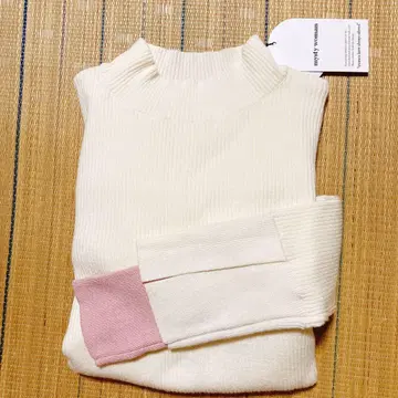 mysty woman 미스티우먼 소매 레이어드 배색 니트