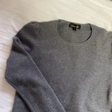 드로어 퍼프 슬리브 니트 그레이