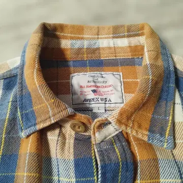 아비렉스 PONTEEX U.S.A. 체크 무늬 긴팔 셔츠