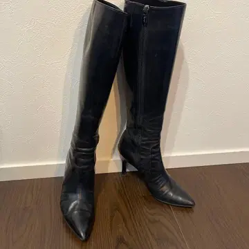 긴자 카네마츠 블랙 롱 부츠