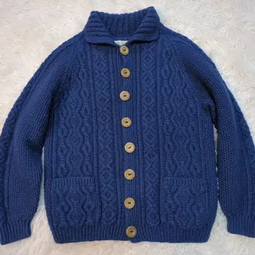 [새상품급] 인버아란 가디건 아란니트 파랑