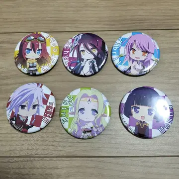 노 게임 노 라이프 제로 6종 컴프 세트 트레이딩 캔뱃지