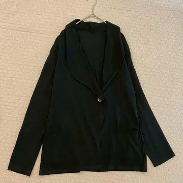 잔니 로 주디체 울 혼방 가디건 블랙 40/L [ j5 ]