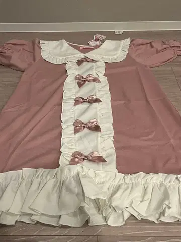 프린세스 멜로디 반팔 미니 원피스 핑크 리본 택 포함 새상품