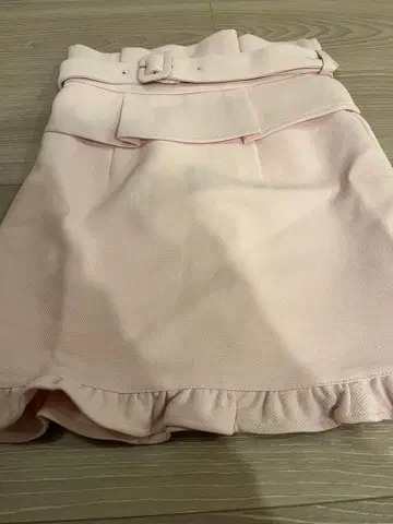 titty&co 핑크 프릴 타이 스커트 페플럼 벨트 새상품