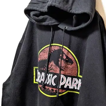 유니버셜 스튜디오 쥬라기 공원 후드 맨투맨 블랙 XL 구제 의류