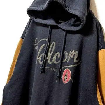 볼컴 로고 후드 맨투맨 블랙 블랙 L 구제 의류