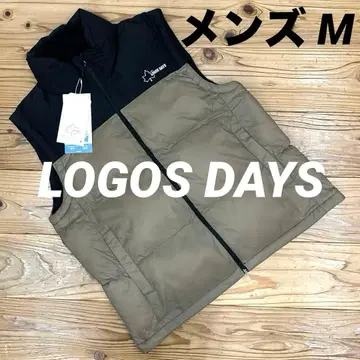 LOGOSDAYS 남성용 M 충전솜 다운 베스트 블랙/베이지 발수 방풍