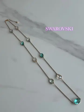 SWAROVSKI 스와로브스키 롱 목걸이 멀티 컬러