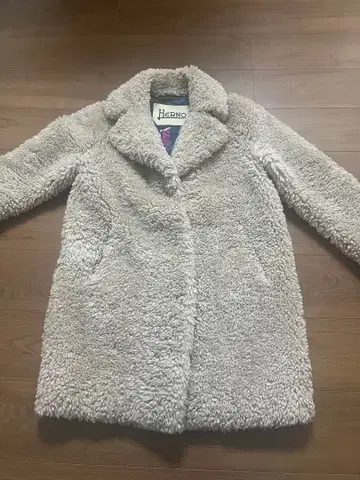 Herno 보아 롱 코트 베이지