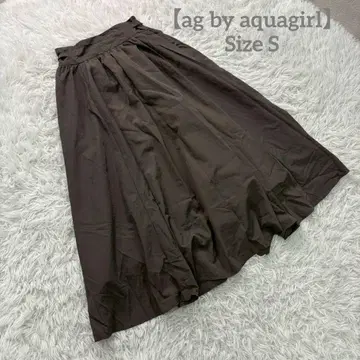 [ 아쿠아걸 ] 플레어 롱 스커트 무지 월드 나일론