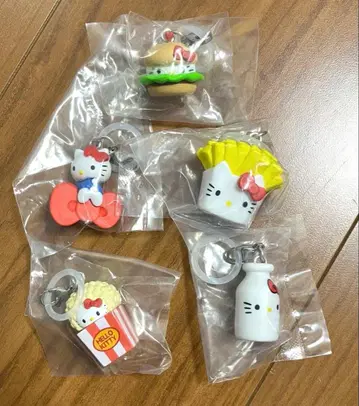 헬로키티 아메리칸 디자인 메지루시 액세서리 가챠 전 5종 컴플리트