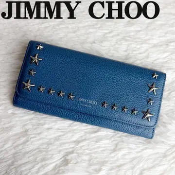 컨디션 최상 JIMMY CHOO 지미추 스타 엠보싱 로고 가죽 장지갑