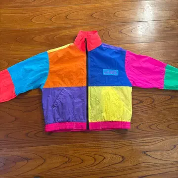 빈티지 90s JAMS WORLD 나일론 자켓 멀티 컬러