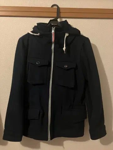 [ BEAMS HEART ] 남성용 후드 부착 네이비 자켓 M