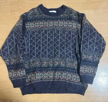 MARKS & SPENCER 노르딕 무늬 스웨터 구제 의류