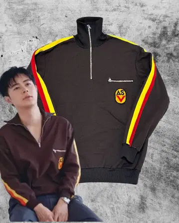 80s 독일군 하프 지퍼 트랙 자켓 저지 나리타 료 착용