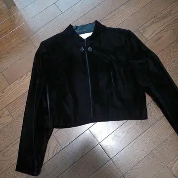 SOIR LOICE 블랙 벨벳 크롭 자켓 볼레로 졸업 발표회