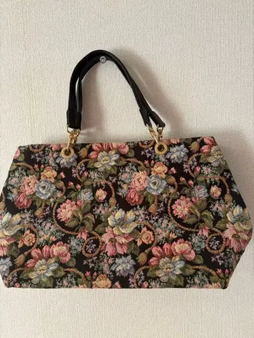 Think Bee! 싱크비 고블랑 직조 총 꽃무늬 토트백 핸드백