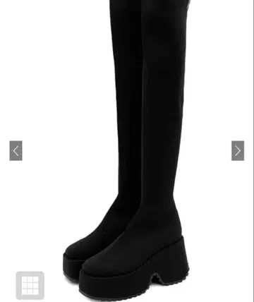 GRL 스트레치 니트 통굽 롱 부츠