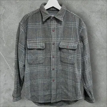 빈티지 빈티지 울 셔츠 좋은 배색 굿 컬러 오버 셔츠