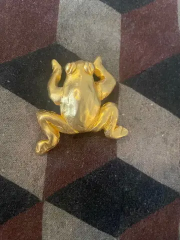 빈티지 개구리 브로치